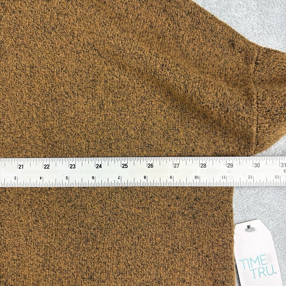 NWT Time and Tru Cowl Neck Sweater Womens L Brown Marled Oversized Cozy Soft - Picture 5 of 12